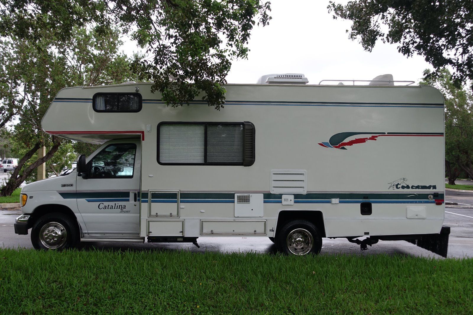 Full driver-side profile of the motorhome